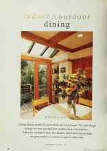 Better Homes & Gardens May 1999 Magazine Article: indoor & outdoor dining