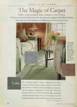 Better Homes & Gardens September 1999 Magazine Article: The Magic of Carpet