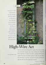 Better Homes & Gardens September 1999 Magazine Article: High-Wire Act