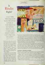 Better Homes & Gardens September 1999 Magazine Article: Is Ritalin Right?