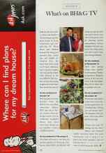 Better Homes & Gardens November 1999 Magazine Article: What's on BH&G TV