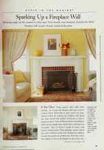 Better Homes & Gardens November 1999 Magazine Article: Sparking Up a Fireplace Wall
