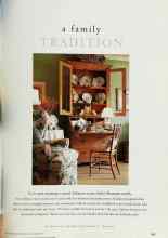Better Homes & Gardens November 1999 Magazine Article: A family TRADITION