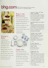 Better Homes & Gardens January 2000 Magazine Article: Dining in Style