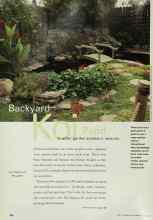 Better Homes & Gardens June 2000 Magazine Article: Backyard Koi Pond