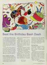 Better Homes & Gardens September 2000 Magazine Article: Beat the Birthday Bash Dash
