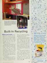 Better Homes & Gardens September 2000 Magazine Article: Built-In Recycling
