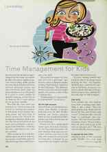 Better Homes & Gardens October 2000 Magazine Article: Time Management for Kids