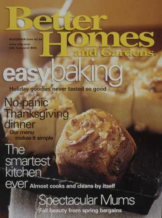 Better Homes & Gardens November 2000 Magazine Cover
