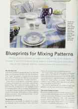 Better Homes & Gardens November 2000 Magazine Article: Blueprints for Mixing Patterns