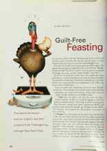 Better Homes & Gardens November 2000 Magazine Article: Guilt-Free Feasting