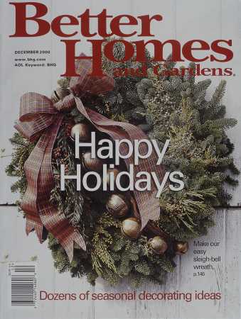 Better Homes & Gardens December 2000 Magazine Cover