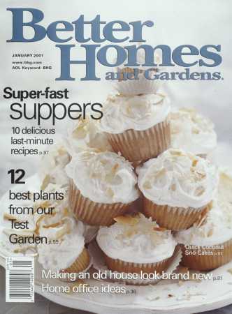 Better Homes & Gardens January 2001 Magazine Cover