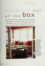 Better Homes & Gardens January 2001 Magazine Article: Breaking out of the box
