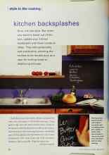 Better Homes & Gardens February 2001 Magazine Article: Kitchen backsplashes
