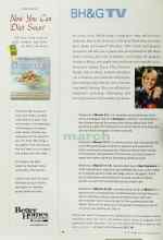 Better Homes & Gardens March 2001 Magazine Article: BH&G TV