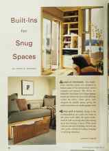 Better Homes & Gardens April 2001 Magazine Article: Built-Ins for Snug Spaces