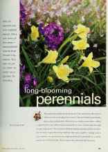 Better Homes & Gardens April 2001 Magazine Article: Long-blooming perennials