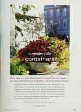 Better Homes & Gardens May 2001 Magazine Article: Considerable containers
