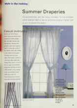 Better Homes & Gardens June 2001 Magazine Article: Summer Draperies