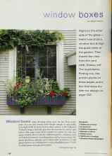 Better Homes & Gardens July 2001 Magazine Article: Window boxes