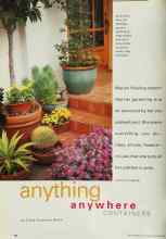 Better Homes & Gardens August 2001 Magazine Article: Anything any where CONTAINERS