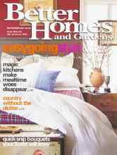 Better Homes & Gardens September 2001 Magazine Cover