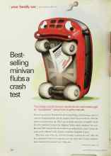 Better Homes & Gardens October 2001 Magazine Article: Best-selling minivan flubs a crash test