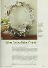 Better Homes & Gardens December 2001 Magazine Article: Silver Snowflake Wreath