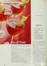 Better Homes & Gardens December 2001 Magazine Article: Sip of Cheer