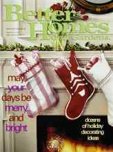 Better Homes & Gardens December 2001 Magazine Cover