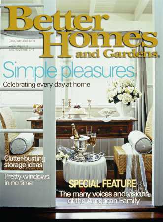 Better Homes & Gardens January 2002 Magazine Cover