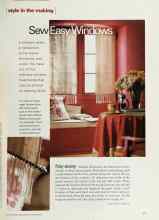 Better Homes & Gardens January 2002 Magazine Article: Sew Easy Windows