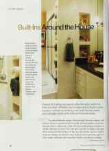 Better Homes & Gardens January 2002 Magazine Article: Built-Ins Around the House