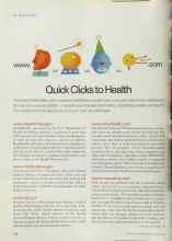 Better Homes & Gardens January 2002 Magazine Article: Quick Clicks to Health