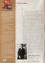 Better Homes & Gardens February 2002 Magazine Article: From the editor