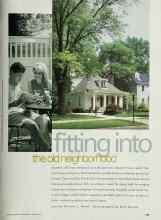 Better Homes & Gardens March 2002 Magazine Article: Fitting into the old neighborhood