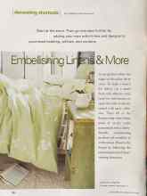 Better Homes & Gardens April 2002 Magazine Article: Embellishing Linens & More