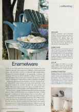 Better Homes & Gardens April 2002 Magazine Article: Enamelware