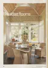 Better Homes & Gardens April 2002 Magazine Article: Breakfast Rooms