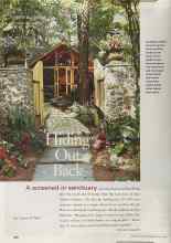 Better Homes & Gardens April 2002 Magazine Article: Hiding Out Back