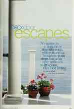 Better Homes & Gardens June 2002 Magazine Article: Backdoor escapes