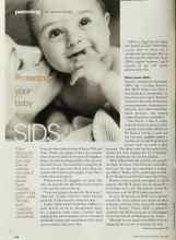 Better Homes & Gardens July 2002 Magazine Article: Protecting your baby from SIDS