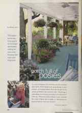 Better Homes & Gardens July 2002 Magazine Article: Porch full-of posies