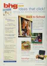 Better Homes & Gardens August 2002 Magazine Article: Back to School