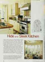 Better Homes & Gardens August 2002 Magazine Article: Hide and Sleek Kitchen