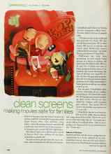 Better Homes & Gardens September 2002 Magazine Article: Clean screens
