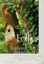 Better Homes & Gardens October 2002 Magazine Article: Follies for Feathered Friends
