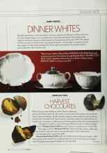 Better Homes & Gardens October 2002 Magazine Article: DINNER WHITES
