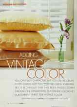 Better Homes & Gardens October 2002 Magazine Article: ADDING VINTAGE COLOR
